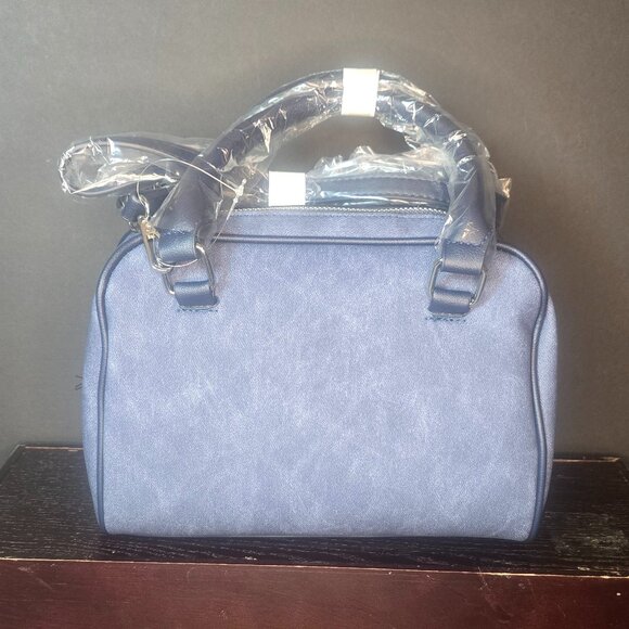 NWT CXL by Christain LaCroix- Jasper PU Denim Satchel - Picture 2 of 2
